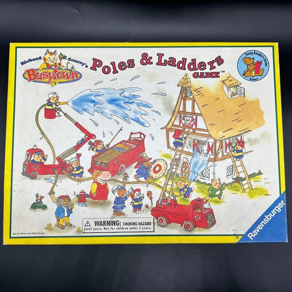 Vintage Richard Scarrys Busytown Poles and Ladders Game Ravensburger 1999 Y2K - Picture 2 of 10